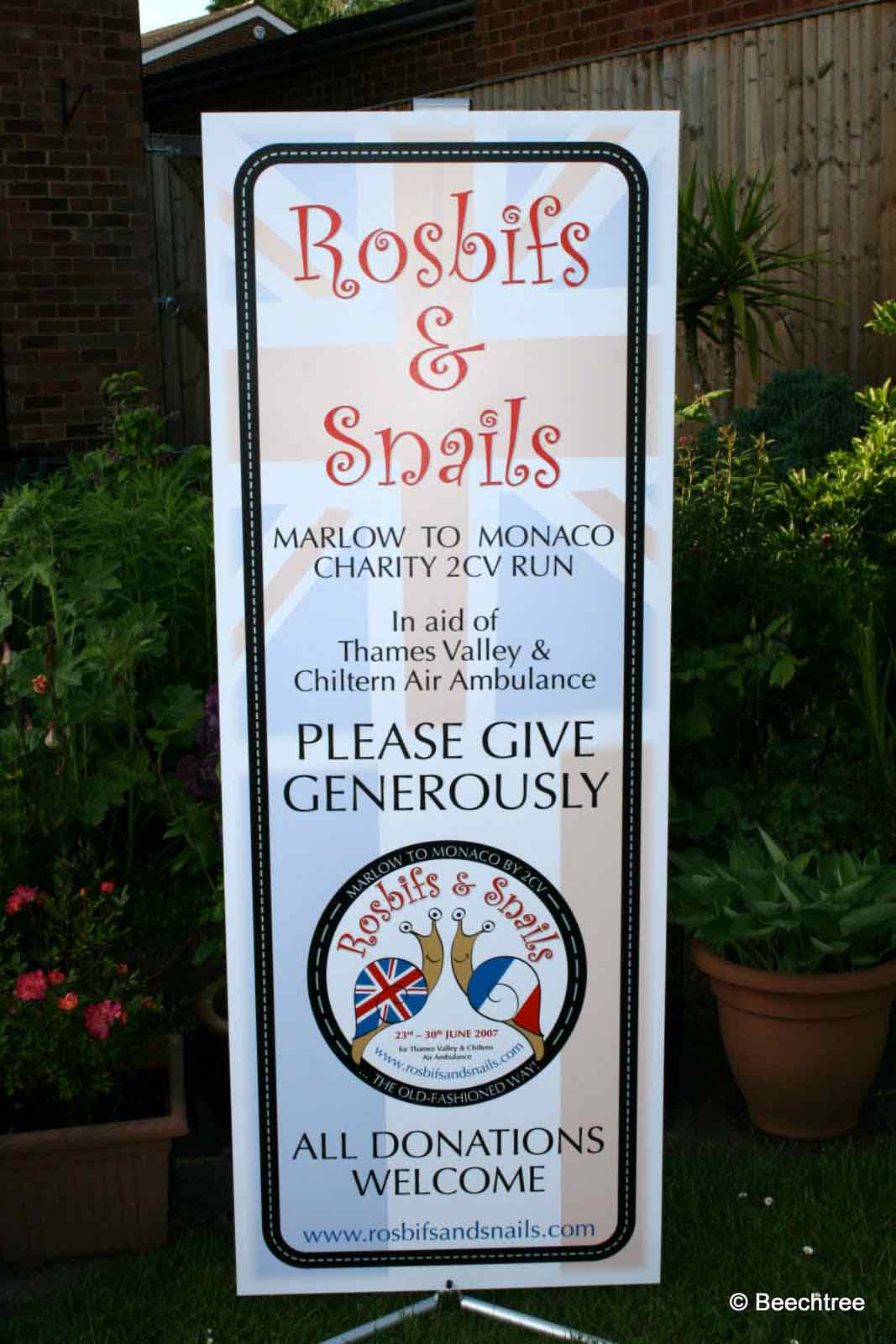 Rosbifs and Snails Pull Up Banner - Evans Graphics